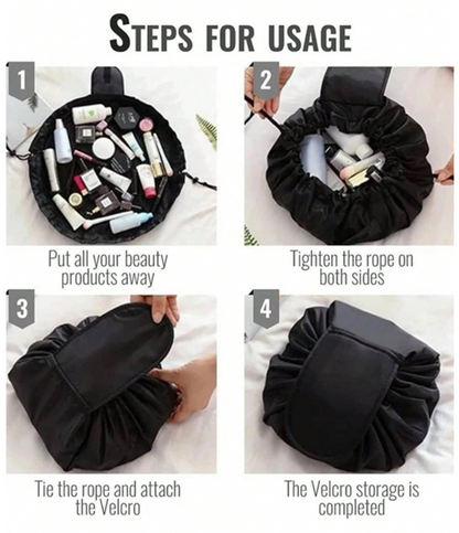 UrbanTote™ - Lay Flat Cosmetic Bag with Drawstring